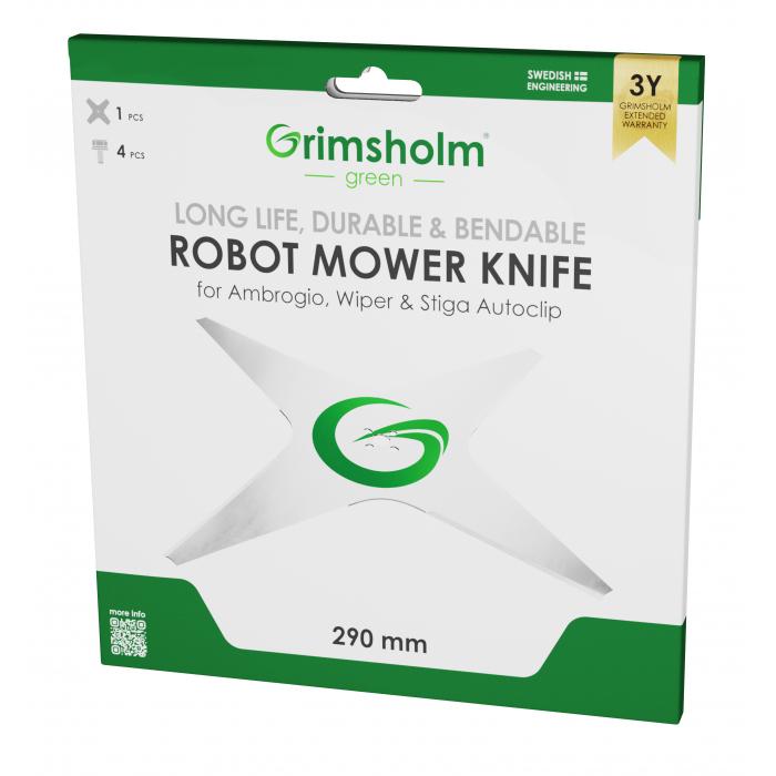 Grimsholm kniv. Knivbladet passar till stiga autoclip, ambrogio, och wiper robotgräsklippare.